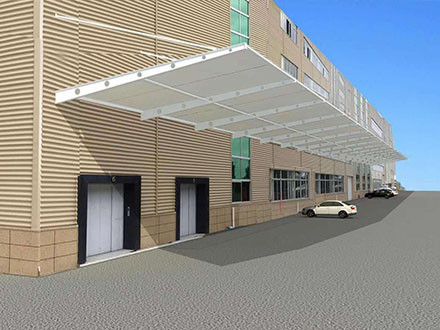 西宁膜结构车棚安装案例展示